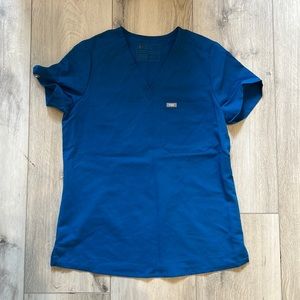 FIGS small Catarina One Pocket scrub top - Alps Blue